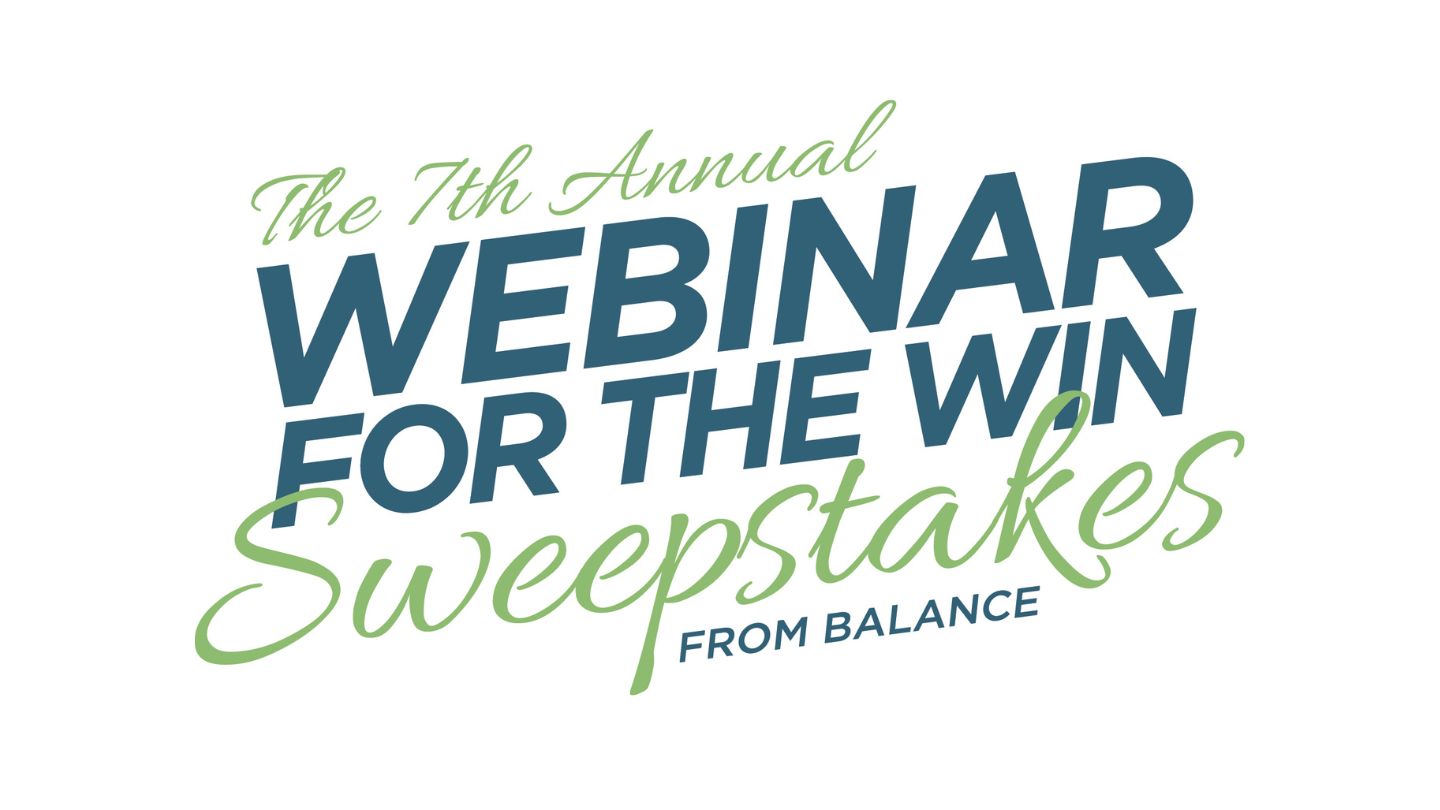 Webinar for the Win Sweepstakes